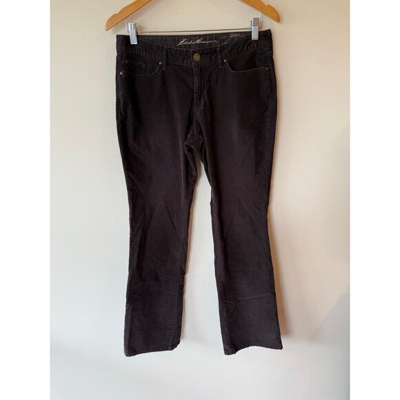 Eddie Bauer Pants - Eddie Bauer Pants Womens 6 Brown Corduroy Cotton Stretch Curvy Fit Bootcut Leg